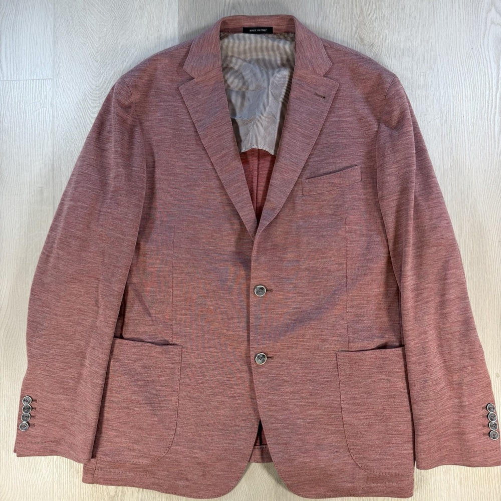 Saks Fifth Avenue Pink Blazer Jacket Sport Coat Loro Piana 48R MSRP $1,298